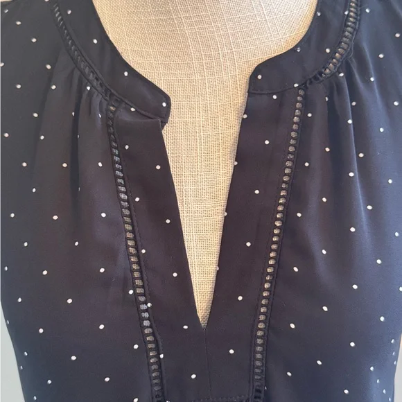 Loft Black Polka Dot Top - Picture 2 of 5